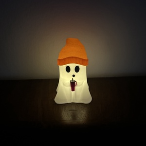 Cuki szellem LED-es mécsessel  hangulatfény őszre és Halloweenre - otthon & életmód - dekoráció - halloween - halloweeni asztaldísz - Meska.hu