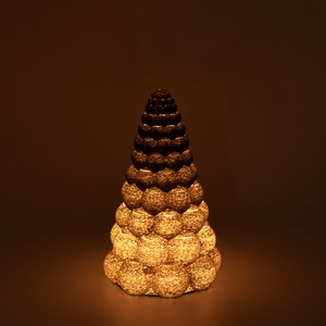 Modern érdes-buborékos karácsonyfa - LED teamécsessel - karácsony - karácsonyi lakásdekoráció - karácsonyfa, grincsfa - Meska.hu