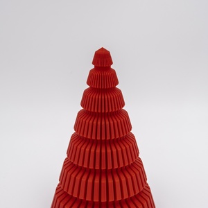 Modern csíkozott karácsonyfa - LED teamécsessel, Karácsony, Karácsonyi lakásdekoráció, Karácsonyfa, grincsfa, Mindenmás, MESKA