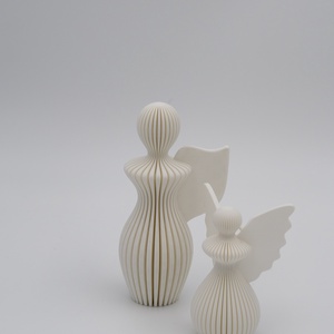 Modern csíkos angyal - karácsonyi dekoráció - karácsony - karácsonyi lakásdekoráció - karácsonyi manók, figurák - Meska.hu