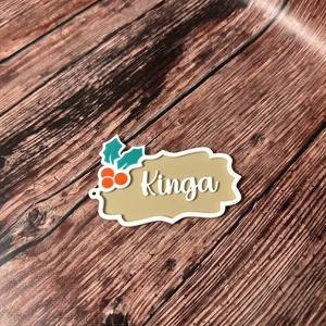 Névre szabható ajándék biléta/karácsonyfadísz  egyedi ajándék karácsonyra, Karácsony, Karácsonyi lakásdekoráció, Karácsonyfadíszek, Mindenmás, MESKA