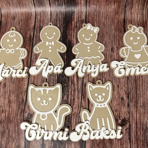 Névre szabható mézeskalács karácsonyfadísz  egyedi ajándék karácsonyra, Karácsony, Karácsonyi lakásdekoráció, Karácsonyfadíszek, Mindenmás, MESKA