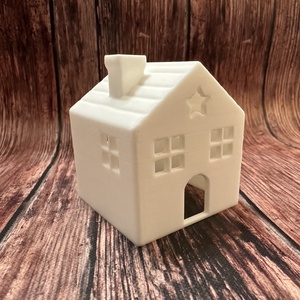 Karácsonyi házikó LED teamécsessel - karácsony - karácsonyi lakásdekoráció - karácsonyi falu, házikó - Meska.hu