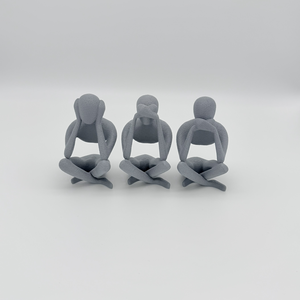 Nem látok, nem hallok, nem beszélek - szobor trió -  - Meska.hu