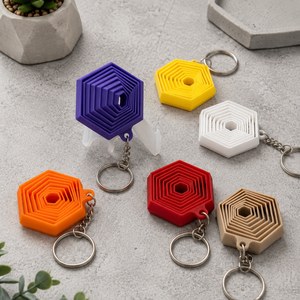 Hexagon kulcstartó - Meska.hu