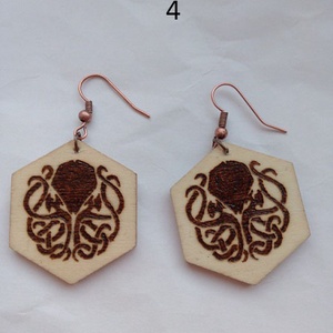 Cthulhu fülbevaló - ékszer - fülbevaló - lógó fülbevaló - Meska.hu