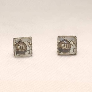 Fülbevaló - vintage hatású képpel, Ékszer, Fülbevaló, Pötty fülbevaló, Ékszerkészítés, MESKA