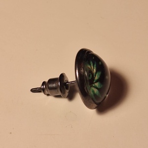 Fülbevaló - swirly zöld - ékszer - fülbevaló - pötty fülbevaló - Meska.hu