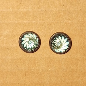 Fülbevaló - swirly világos türkiz, Ékszer, Fülbevaló, Pötty fülbevaló, Ékszerkészítés, MESKA