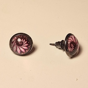 Fülbevaló - swirly magenta - ékszer - fülbevaló - pötty fülbevaló - Meska.hu