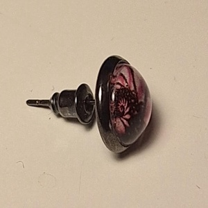 Fülbevaló - swirly magenta - ékszer - fülbevaló - pötty fülbevaló - Meska.hu