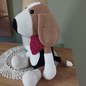 Horgolt beagle kutya-amigurumi - játék & sport - plüssállat & játékfigura - kutya - Meska.hu