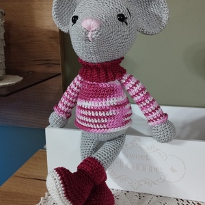 Horgolt egrke,amigurumi kisegr - játék & sport - plüssállat & játékfigura - egér - Meska.hu