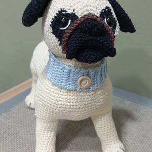 Horgolt amigurumi mopsz - játék & sport - plüssállat & játékfigura - kutya - Meska.hu