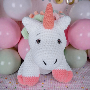 Horgolt óriás unikornis - játék & sport - plüssállat & játékfigura - unikornis - Meska.hu