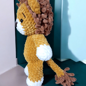 Horgolt plüss oroszlán - játék & sport - plüssállat & játékfigura - oroszlán - Meska.hu