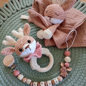 Babaköszöntő csomag, Baba - mama, Babalátogató ajándékcsomag, Horgolás, Baba-és bábkészítés, MESKA