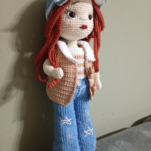 Nina horgolt baba - játék & sport - baba & babaház - öltöztethető baba - Meska.hu