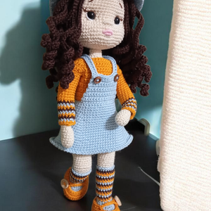 Jázmin horgolt baba - játék & sport - baba & babaház - öltöztethető baba - Meska.hu