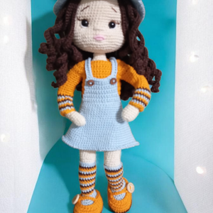 Jázmin horgolt baba - játék & sport - baba & babaház - öltöztethető baba - Meska.hu