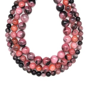 Jáde szinezett rózsaszín fekete golyó 8mm � ékszerkészítő alapanyag (füzér), Kellékek & szerszámok, Ásvány alapanyag, Ásványfüzér, , MESKA