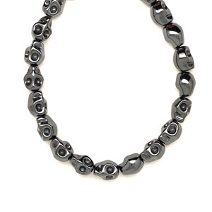 Hematit koponya 7,5x10 mm, 38 cm � ásványfüzér, ékszer alapanyag - Meska.hu