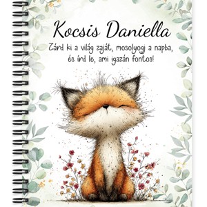 Személyre szabható - Az erdő kis ravaszdija, a vörös róka mintás A5-ös füzet, Otthon & Életmód, Papír, írószer, Jegyzetfüzet & Napló, , MESKA