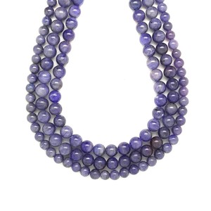 Tanzanit golyó 6-7mm  ékszerkészítő alapanyag (füzér), Kellékek & szerszámok, Ásvány alapanyag, Ásványfüzér, , MESKA