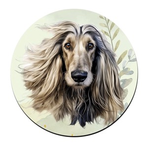 Krémszínű Afgán agár portré mintás bögre alátét, Otthon & Életmód, Konyhafelszerelés, tálalás, Tálalás, Tányér- és poháralátét, , MESKA