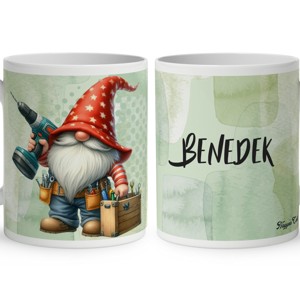 Névvel kérhető - Cuki Ezermester manó mintás bögre, Otthon & Életmód, Konyhafelszerelés, tálalás, Tálalás, Bögre & Csésze, , MESKA