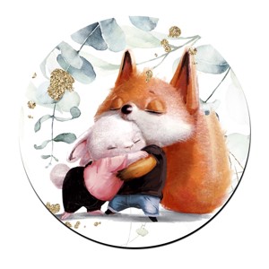 Nyuszi és Róka mintás bögre alátét, , , MESKA