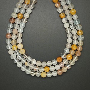 Topáz mix golyó 6-7mm  ékszerkészítő alapanyag (füzér), Kellékek & szerszámok, Ásvány alapanyag, Ásványfüzér, , MESKA