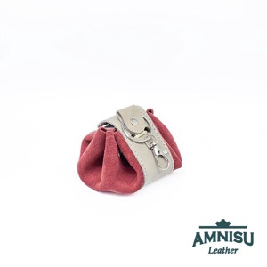 Szürke - téglapiros bőr mini 2in1 szütyő és kockatálca N8014-5014 - játék & sport - táblajáték és kártyajáték - társasjátékok - dobókocka - Meska.hu