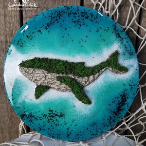 Bálna sziget - Epoxi gyanta falikép - Gyantacsodák - otthon & életmód - dekoráció - kép & falikép - 3d képek - Meska.hu