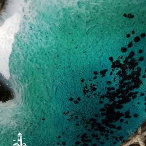 Bálna sziget - Epoxi gyanta falikép - Gyantacsodák - otthon & életmód - dekoráció - kép & falikép - 3d képek - Meska.hu