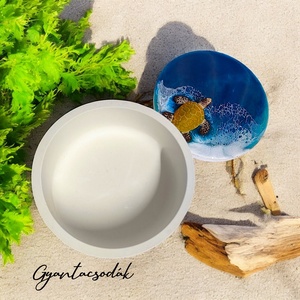 ÉKSZERTARTÓ - TENGERI HULLÁMOKKAL ÉS TEKNŐSSEL 2 - GYANTACSODÁK - otthon & életmód - dekoráció - asztal és polc dekoráció - asztaldísz - Meska.hu