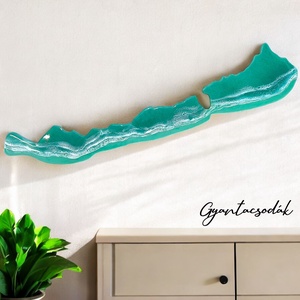 ZÖLD BALATON - EPOXI GYANTA FALIKÉP 88 CM - GYANTACSODÁK - Meska.hu