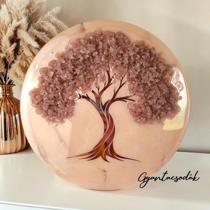 RODOKROZIT ÉLETFA - EPOXI GYANTA FALIKÉP 36 CM - GYANTACSODÁK - Meska.hu