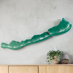 ZÖLD BALATON, HULLÁMMAL - EPOXI GYANTA FALIKÉP 60 CM - GYANTACSODÁK - Meska.hu