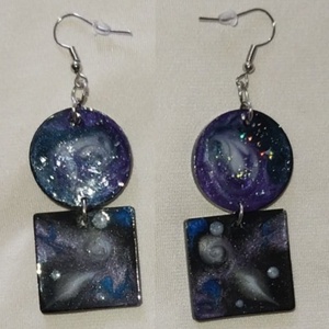 Galaxis fülbevaló, Ékszer, Fülbevaló, Csillár fülbevaló, Ékszerkészítés, MESKA