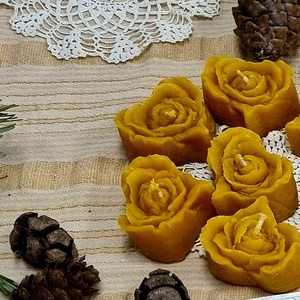 Méhviasz szívrózsa - Meska.hu