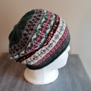 Fair isle mintás kötött gyapjúsapka - ruha & divat - sál, sapka, kendő - sapka - Meska.hu