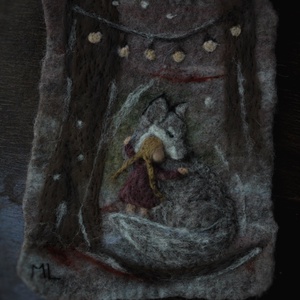 Igaz szeretet - gyapjúmese - művészet - textilkép - nemezelt - Meska.hu