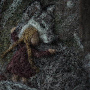 Igaz szeretet - gyapjúmese - művészet - textilkép - nemezelt - Meska.hu