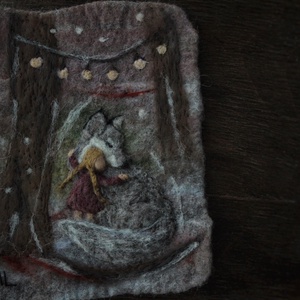 Igaz szeretet - gyapjúmese - művészet - textilkép - nemezelt - Meska.hu