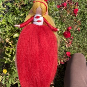 Csipkebogyó gyapjú tündér, Karácsony, Karácsonyi lakásdekoráció, Karácsonyi manók, figurák, Nemezelés, MESKA