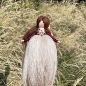 Őszi gyapjú tündér, Karácsony, Karácsonyi lakásdekoráció, Karácsonyi manók, figurák, Nemezelés, MESKA