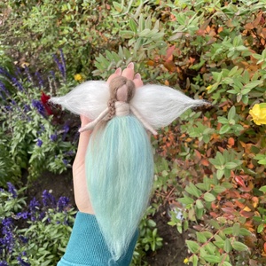 Gyapjú angyal, Karácsony, Adventi díszek, Adventi ablakdekoráció, Nemezelés, MESKA