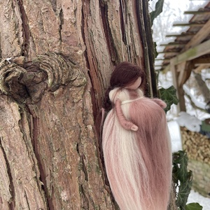 Várandós gyapjú tündér - baba - mama - baba játékok - waldorf játékok - Meska.hu