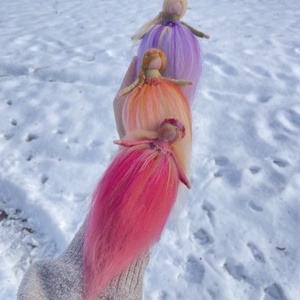 Virágos gyapjú tündérek - Meska.hu